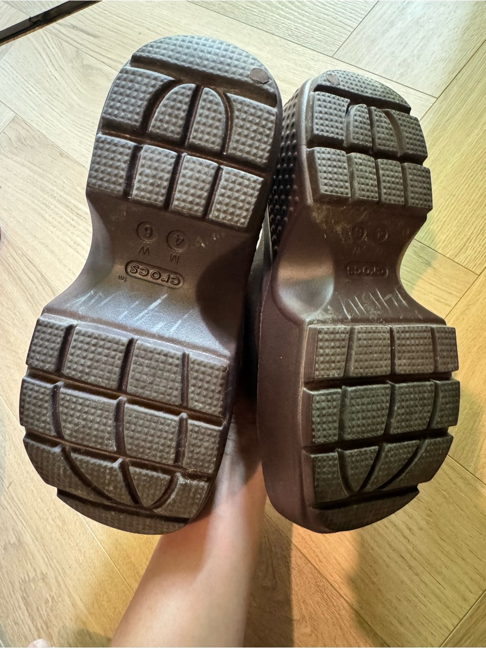 Women’s Dark Purple Crocs Platform Clog Mules - Slip-On Comfort - Picture 4 of 4